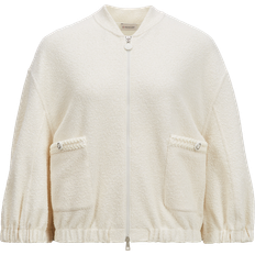Women Cardigans Moncler 2-in-1 Boucle Zip-Up Cardigan - White