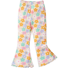 Florals Trousers Children's Clothing Shein Young Girl Cartoon Flower Print Flare Pants
