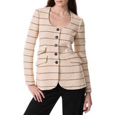 Rag & Bone Women's Roslyn Striped Tweed Blazer - Ivory/Cream