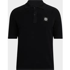 Stone Island Men Polo Shirts Stone Island Logo Patch Polo Shirt - Black
