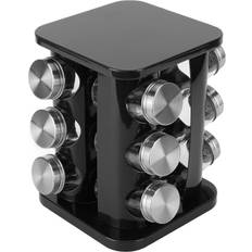 Spice Racks Konnwei Revolving Spice Rack Stainless Steel Rotating Seasoning Spice Jar Rack