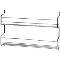 Hahn Metal Wall Cupboard 2 Tier Spice Rack Chrome