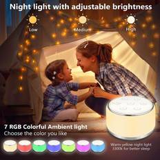 Ljudmaskiner Tomtop Jms Desktop White Noise Machine Sleep Sound Machine 7 Colors Night Lights 34