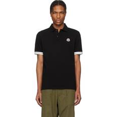 Moncler Polo Shirts Moncler Logo Polo Top - Black