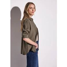 Street One Frauen Musselin Hemdbluse - Braun