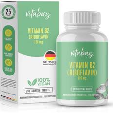 Vitabay Vitamin B2 200 Vegane Tabletten Hochdosiert 100 mg