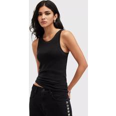 Leather Tank Tops AllSaints Rina Tank Top - Black