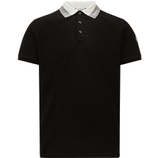Moncler Polo Shirts Moncler Logo Collar Short Sleeve Shirt - Black