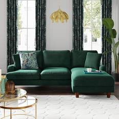 Dunelm Furniture Dunelm Beatrice Matte Velvet Right Hand Corner Sofa