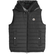 Moncler Herre Veste Moncler Bourget Hooded Down Gilet - Black