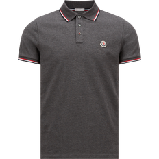 Moncler Contrast Rib Polo - Dark Grey