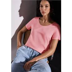 Street One Kläder Street One Basic T-Shirt Unifarbe - Rosa