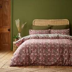 Dunelm Ziara 100% Cotton and Pillowcase Set - Spiced Red Duvet Cover