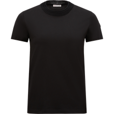 Moncler T-shirts på rea Moncler Crochet Accent Cotton T-Shirt - Svart