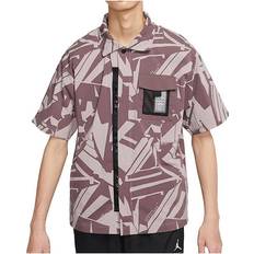 Jordan Shirts Jordan Men's Air Jordan Printing Knit Short Sleeve - Pink/Brown