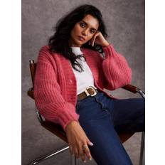 Wool Cardigans Mint Velvet Balloon Sleeve Cardigan - Pink