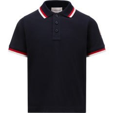 Tricolor-Trimmed Cotton Polo Shirt - Blue