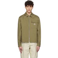 Moncler Men Outerwear Moncler Cotton Gabardine Zip-Up Jacket - Dusky Green