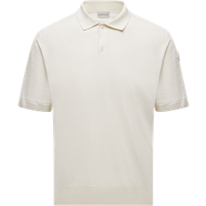 Linen Polo Shirts Moncler Silk & Linen Knit Polo Shirt - White