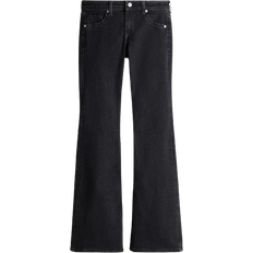 H&M Dame Sort Flared Low Jeans