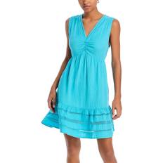 Blue - Women Swimsuit Cover-Ups & Sarong Wraps Echo Supersoft Gauze Kira Dress Swim Cover-Up