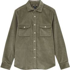 Reiss Overtøj Reiss Tucci Cotton Blend Corduroy Overshirt - Sage