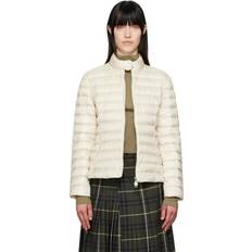 Moncler Jakker Moncler Dunfyldt Frakke Med Lynlås Lukning - Beige