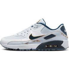 Nike Blue Golf Shoes Nike Air Max 90 Golf NRG The Players Championship - Pure Platinum/White/Coastal Blue