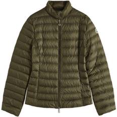Moncler Dame Jakker Moncler Kort Dunjakke Med Lynlås - Grøn