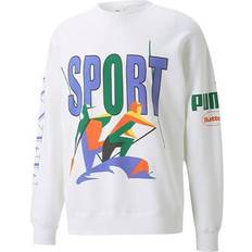 Puma Unisex Jumpers Puma Unisex Printing Round-neck Sweatshirt - White