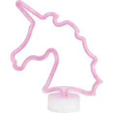 Dunelm Unicorn Neon - Pink Table Lamp