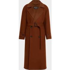 Loro Piana Coats Loro Piana Foster Double-Breast Belted Cashmere Coat - Sanguine