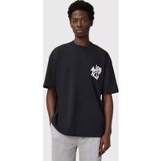 AllSaints Organic Cotton Loose Fit Short Sleeve Graphic T-Shirt - Black