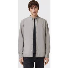 Leather Shirts AllSaints Haven Logo Shirt - Whisper Grey