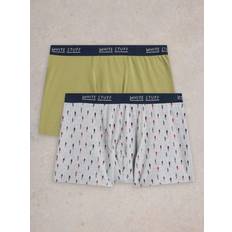 Men - Natural Underwear White Stuff Boxers Plain Print - Grey