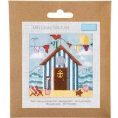Cotton Needlework Kits Trimits Beach Hut Mini Counted Cross Stitch Kit