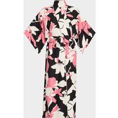 Natori Niwashi Floral-Print Charmeuse Robe - Medium