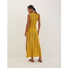 Women - Yellow Swimsuit Cover-Ups & Sarong Wraps Vix Twist Long Swim Cover-Up