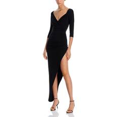 Norma Kamali Off Shoulder Sweetheart Side Drape Gown