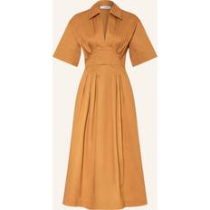 Reiss Dresses Reiss Aubrey Pleated Waist Midi Dress - Rust
