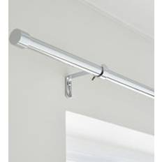 Dunelm Stud Extendable Metal Curtain Pole - Chrome