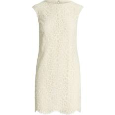 Lauren Ralph Lauren Dam Klänningar Lauren Ralph Lauren Corded Lacedress Dam Midiklänningar - Mascarpone Cream