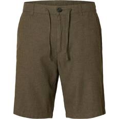 Hør Shorts Selected Homme Slhregularbrody Linen Shorts - Forest Night