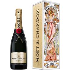 Moet champagne 75cl Moët & Chandon Mucha Gift Tin 75cl