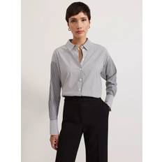 Phase Eight Shirts Phase Eight Striped Cotton Blend Shirt - Black/Ivory