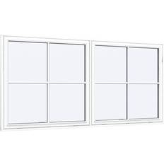 Sparvinduer TS0208 Træ Tophængte vinduer Vindue med 2-lags glas 68x49cm