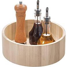 InterDesign iDesign Renewable Paulownia Collection Tall Turntable Organizer 10.5 x 4 x 10.5 in