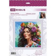 Wool Needlework Kits Riolis Counted Cross Stitch Kit Floral Muse 30x30cm