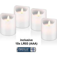 Goobay 4-Pack Av Äkta Vax Inkl 12x AAA LED-ljus 12st