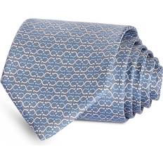 Grey Ties Ferragamo Silk Classic Gancini Tie - Grey